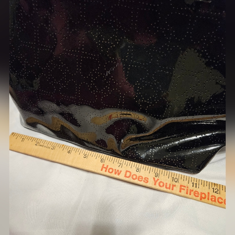 **KATE SPADE NEW YORK** Patent Leather Black Large Shoulder Purse Bag Sa… - Picture 7 of 16